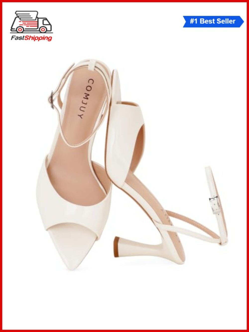 ✨ Peep Toe Kitten Heel Sandals with Ankle Strap and Buckle